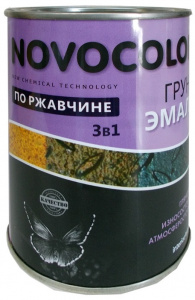 Грунт-эмаль 3в1 красн-корич мат 1кг новоколор (шт)