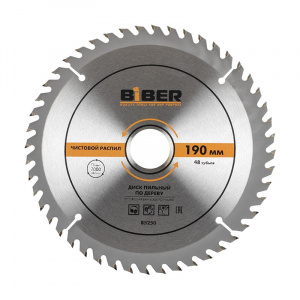 БИБЕР 85250 Диск пильный 190х30-20-16 z48,чистый рез (5/25)